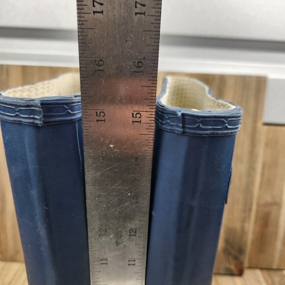 Womens Hunter Boot Original size 6 Tall Navy Blue Mid Calf Rain Boots - Picture 5 of 14